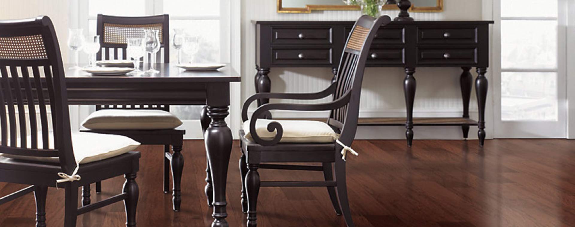 Rich hardwood flooring sample with natural grain